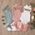 Import wholesale 3Pcs Newborn Baby Girl Summer Outfits Sleeveless Tie Knot Tank Top Vest + Bloomers + Headband Outfits Set from China