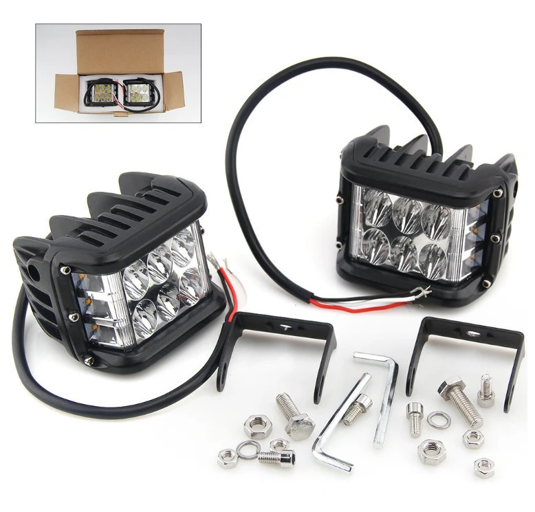 Wholesale 4-inch Side Shooter LED Offroad Fog Lights with Two Sides Flashing Strobe Lights