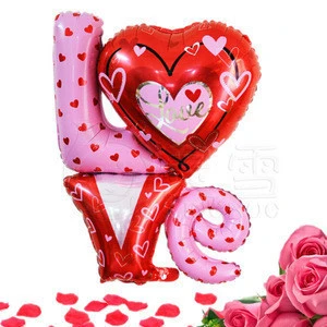 Wholesale 40 inch different color or Pure Gogo Heart Hook Heart Shape Foil Balloon for wedding decoration