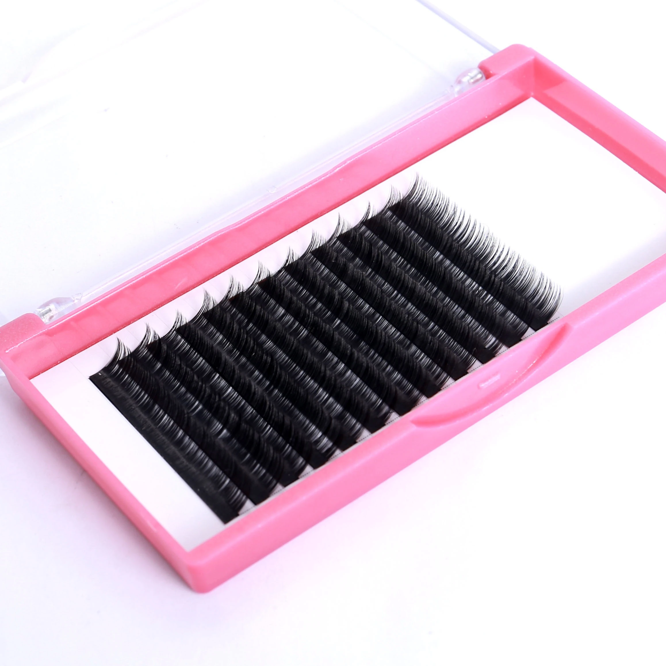 Wholesale cashmere individual lash extensions premium matt dark black private label volume korean silk mink eyelash extensions