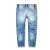 Import Wholesale Children ripped patchwork Jean Pants paint print Denim toddler Straight Jeans for kids boy from China