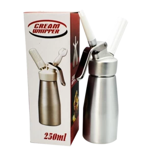 Wholesale Custom Kitchen Dessert Tool 8G N2o Chargers 250Ml Aluminium Professional  Whipped Cream Dispenser With Tips Nozzles