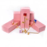 Wholesale Glass Crystal Rose Flower Romantic Glass Craft for The Best Wedding Gift Valentines Day