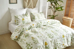 Wholesale High Quality Designed Cotton Fabrics Bed Sheets Bedding Set
