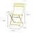 Import Wholesale High Quality Outdoor Garden Restaurant Folding Table Dining Chair Dining Room Set from China