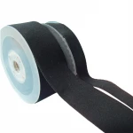 wholesale high stretchable elasticity 1 inch solid black polyester nylon rubber band woven elastic webbing tape