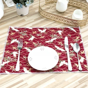 Wholesale home decoration accessories bronzing 100% cotton table woven placemats