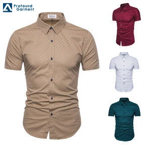 wholesale luxury stylish button up man shirt short sleeves slim fit custom floral shirts for men latest shirts pattern for men