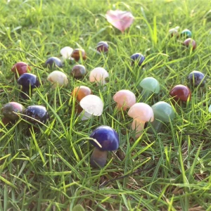 Wholesale Natural Gemstone Feng Shui Decoration Folk Crafts Opal Crystal Carving Mushroom For Healing