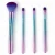 Import Wholesale New Gradient 4pcs Eye Makeup Brush Set Eyeshadow Tool Kit With Glitter PVC Bag from China