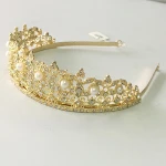 Wholesale new wedding headdresses gold tiaras and crown