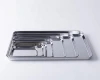Wholesale rectangle stainless steel polishing serving deep tray metal plate