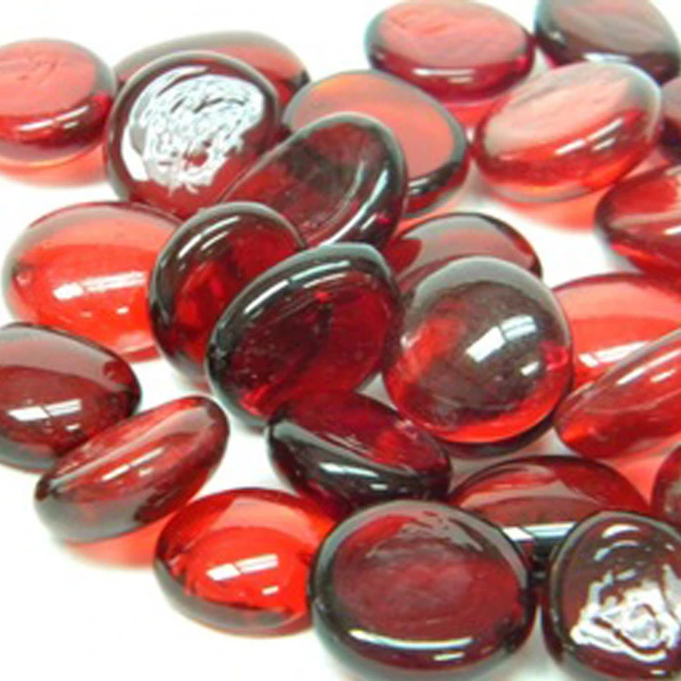 wholesale Red Glass Stone For home vase filler decoration