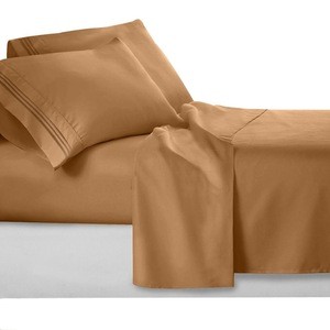Wholesale Skin Friendly Custom High Quality Soft Bed Sheets 100%microfiber Fabric for Home