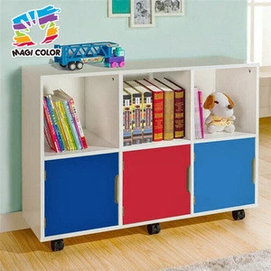 Wholesale top house ware wooden baby cabinet with wheels for children W08C235