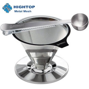 Wholesale Vietnamese Style Reusable Clever Cone Drip Filter Mesh Stainless Steel Pour Over Coffee Dripper