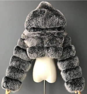 Wholesale Winter Plus Size fake women fox fur coat star favor Luxury faux fur jacket for ladies