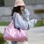Import Wholesale Women Pink Sports Gym Weekend Bag Holographic Shoes Compartment Travel Duffel Bag Luggage from China