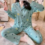 Wholesale Womens long-sleeved Pajamas Casual women wearing pajamas two-piece Ladiespajamas
