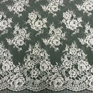 Wholesales Floral lace fabric nylon rayon lace fabric