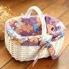 Wicker shopping basket picnic basket gift basket with liner