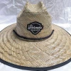 wide brim embroidery patches and brim print  straw hat