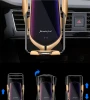 wireless car charger mount auto-clamping gravity air vent fast charger car holder for smart phones