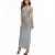 Import Women clothes new design grey color one shoulder light silk elegant wedding dress plus size sexy maxi dress bridesmaid from China