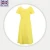 Import Women&#39;s European yellow one piece layered cotton polyamide spandex short sleeve knee length double V neck casual summer dresses from China
