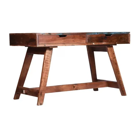 Buy Wood Writing Desk Mango Wood Console Table Industrial Writing Desk ...