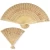Import Wooden Japanese Folding Carved Hand Fan Sunflower Fragrant Print Bamboo Crafts Elegent Dancing Fan Home Decorations from China