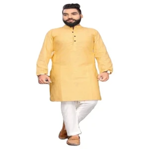 Yellow Only Kurta For Men Designer Plain Pathani Bollywood Fashion Wholesale price