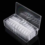 YIMART 504pcs/box Traceless Acrylic Middle Long Stiletto Nail Tips Full Cover Almond Shape False Nails Nail Art Tips