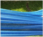 YIYU Indoor&Outdoor Blue net cloth hammock swing bed with wooden stick