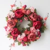 Yiyun Wholesale Hot Sale Design Flower Wedding Garlands Preserved Artificial Flower Door Wreath For Home Decoration
