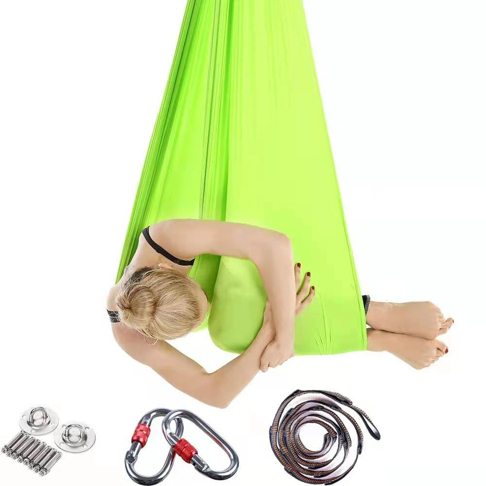 Yoga studio uses inverted gravity aerial yoga hammock to widen fitness yoga hammock anti-gravity aerial   hammock