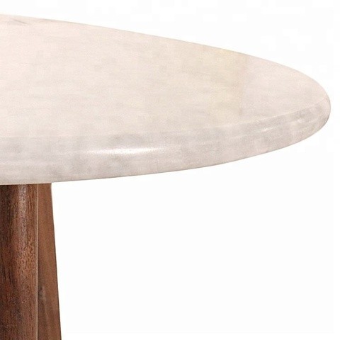 Yongfeng Stone High Quality Italy Bianco Carrara Marble Stone Square Dining Table Top End Table Top Coffee Table Top Wooden Leg