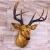 Import Z817  Custom 3D Big Size Gold Deer Head Wall Decor Resin Craftwork Elk Stag Head Wall Mount Antler Hanging Sculpture from China