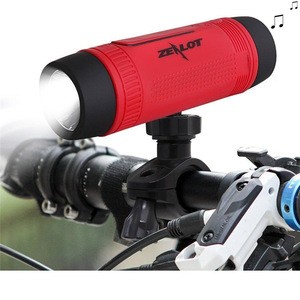 Zealot S1 BT Speaker fm Radio Waterproof Outdoor Bicycle Speaker Portable Wireless Column Boombox+ Flashlight+Bike Mount