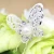 Import ZH0408X Shinning Butterfly Hair Clips MINI Rhinestone Pearl Hair Accessories Bridal Jewelry Decoration from China