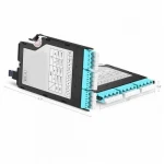 12 FIBERS ELITE MTP-12 TO 3 LC UPC QUAD OM3, ULTRA HIGH DENSITY MTP FIBER OPTIC CASSETTE BOX