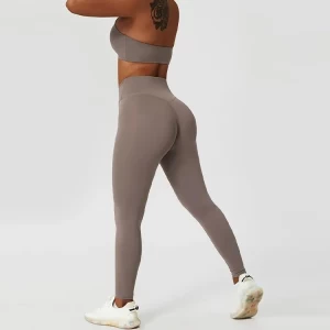 Sexy Yoga Bra With Big V Shaped Open Back Widened Hem Prevent Glare Womens Sports Bra