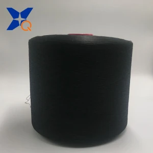 black carbon inside conductive nylon filaments 20D/3F(outer ring) interminging black polyester filaments 100D for ESD fabric-XTAA205