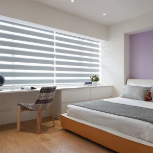 Multi-colored double layer blinds fabric windows zebra roller blind
