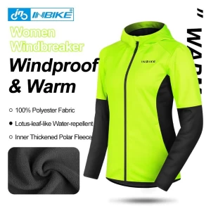 INBIKE Womens Winter Waterproof Jacket Thermal Fleece Lined Bicycle Biking Cycling Windbreaker Jacket WJ801