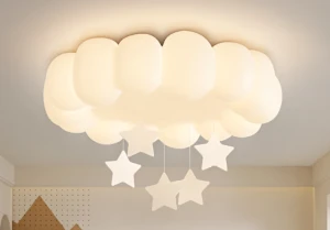Bubble Cloud Bedroom Lamp Cream Wind Modern Simple Warm Romantic Children's Room Master Bedroom Zhongshan Lamps and Lan