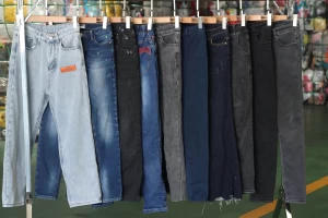 Fashion Ladies Jeans Pants Use Wholesale Secondhand