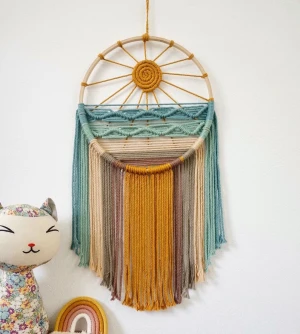 Sunshine Wall Art Dream Catcher for Boho Home Decor
