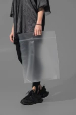 Custom Frosted Plastic Zip Lock Garment Packaging Bags with Handle & Logo