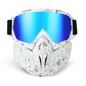 Anti-fog Motorcycle Mask Ski Goggles Outdoor Sport Windproof Cycling Skiing Off-road Bike Bicycle Goggles White